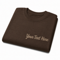 Custom Embroidery T-Shirts, Personalized Premium Embroidered Tees, Custom Name & Text Tee, Different T-shirts Color options, Make Your Own text