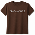 Custom Stitch Embroidered Unisex T-Shirt  Premium Cotton Crew Neck Tee Unisex Casual Fashion Shirt, Front & Back Embroidery, Multiple Color Options, Different Text options