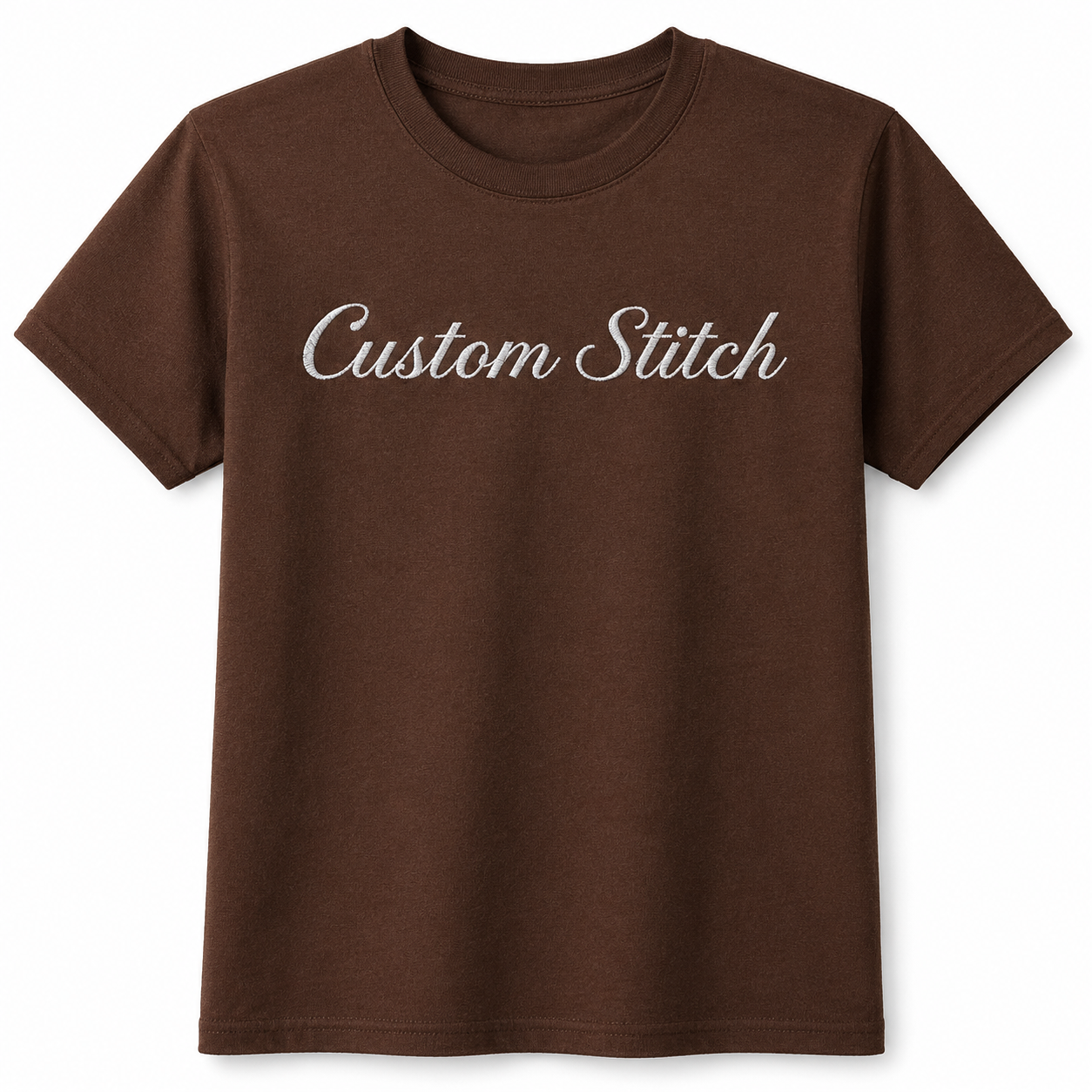 Custom Stitch Embroidered Unisex T-Shirt  Premium Cotton Crew Neck Tee Unisex Casual Fashion Shirt, Front & Back Embroidery, Multiple Color Options, Different Text options