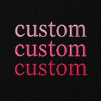 Personalized Unisex Black Embroidered Sweatshirts, Choose Phrase, Font and Embroidery Thread Color for Any Occasion, Minimal Chest Embroidery, Different Placement of Text, Design your Pullover, Fron & Back Text Options