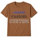 Custom Embroidery T-Shirts for Men & Women, Choose Phrase, Font and Embroidery Color for Any Occasion, Unique Gift, 100% Pure Cotton, Regular Fit, Different Color Options, Minimal Chest Embroidery,
