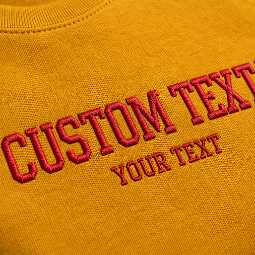 Custom Embroidered Unisex T-Shirt, Choose Phrase, Font and Embroidery Thread Color for Any Occasion, Add Your Custom Text Name, Pure Cotton, Premium Embroidery Stitching, Random Text & Phrases