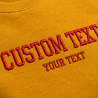 Custom Embroidered Unisex T-Shirt, Choose Phrase, Font and Embroidery Thread Color for Any Occasion, Add Your Custom Text Name, Pure Cotton, Premium Embroidery Stitching, Random Text & Phrases