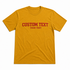 Custom Embroidered Unisex T-Shirt, Choose Phrase, Font and Embroidery Thread Color for Any Occasion, Add Your Custom Text Name, Pure Cotton, Premium Embroidery Stitching, Random Text & Phrases