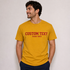 Custom Embroidered Unisex T-Shirt, Choose Phrase, Font and Embroidery Thread Color for Any Occasion, Add Your Custom Text Name, Pure Cotton, Premium Embroidery Stitching, Random Text & Phrases