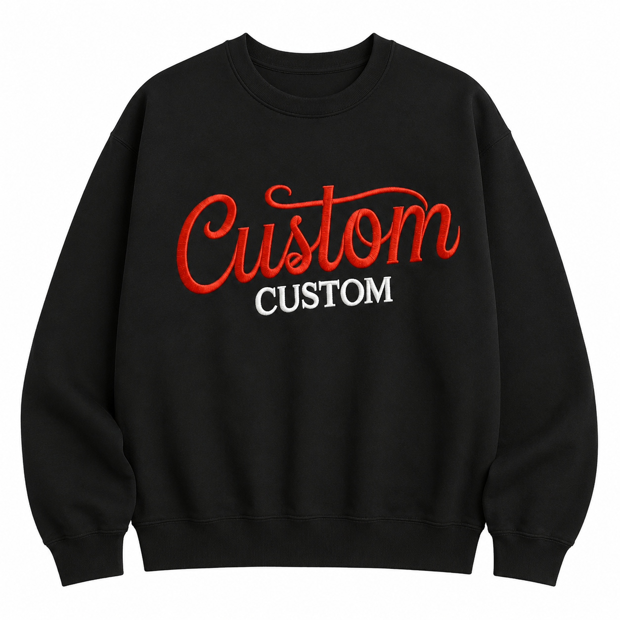 Unisex Custom Embroidered Sweatshirt, Personalized Name Crewneck Sweatshirt, Customized Embroidery Gift for Men & Women, Different Placements For Text, Multiple Font Styles and Thread Color