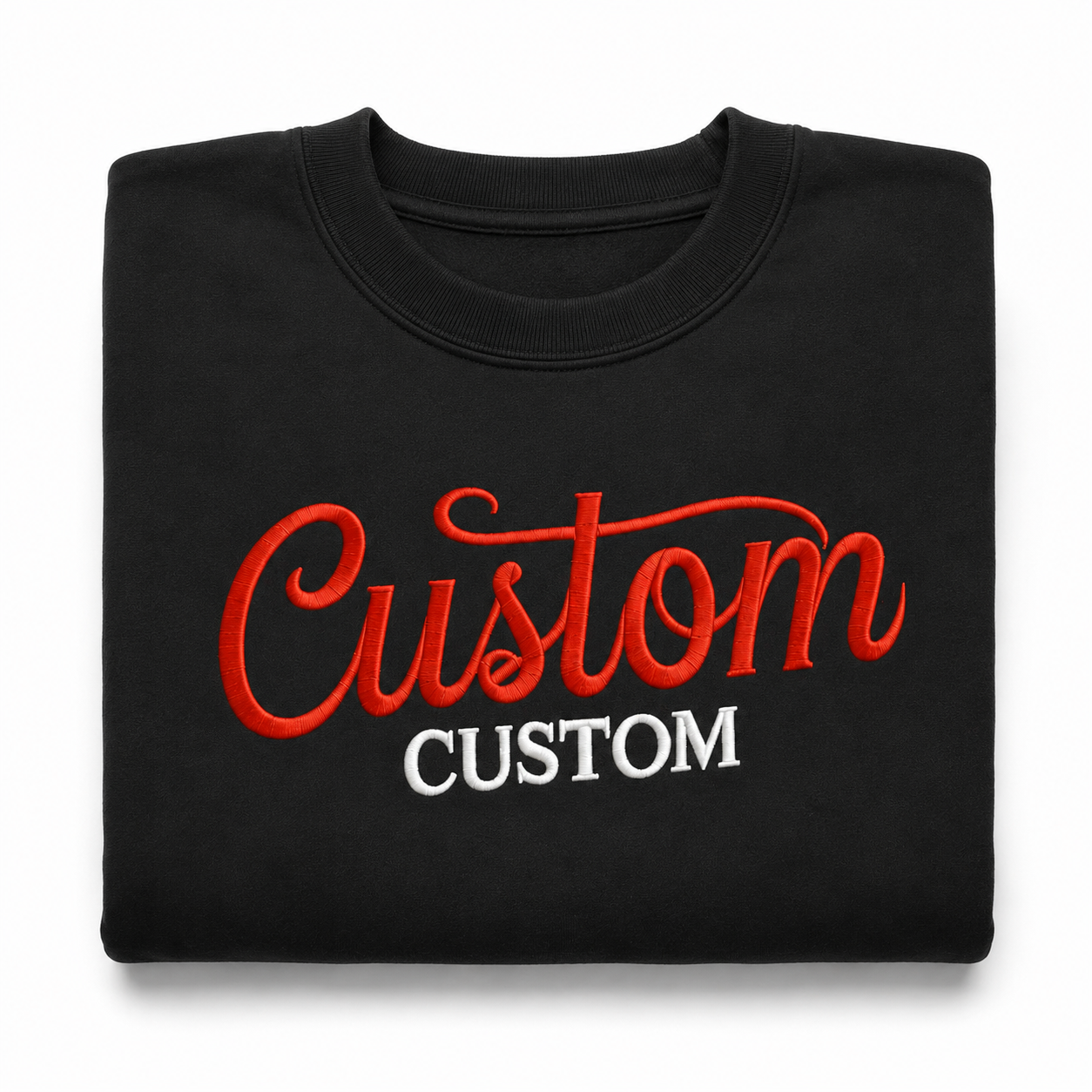 Unisex Custom Embroidered Sweatshirt, Personalized Name Crewneck Sweatshirt, Customized Embroidery Gift for Men & Women, Different Placements For Text, Multiple Font Styles and Thread Color
