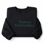 Customized Embroidered Text, Name Unisex Sweatshirts, Add Your Own Custom Text, Personalized Embroidery Gift, Front & Back Embroidery, Different Placements, Regular Fit, Design Your Pullover,