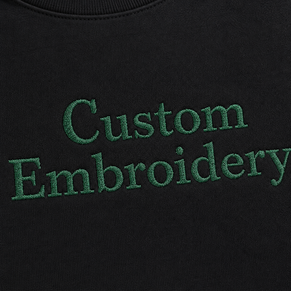Customized Embroidered Text, Name Unisex Sweatshirts, Add Your Own Custom Text, Personalized Embroidery Gift, Front & Back Embroidery, Different Placements, Regular Fit, Design Your Pullover,