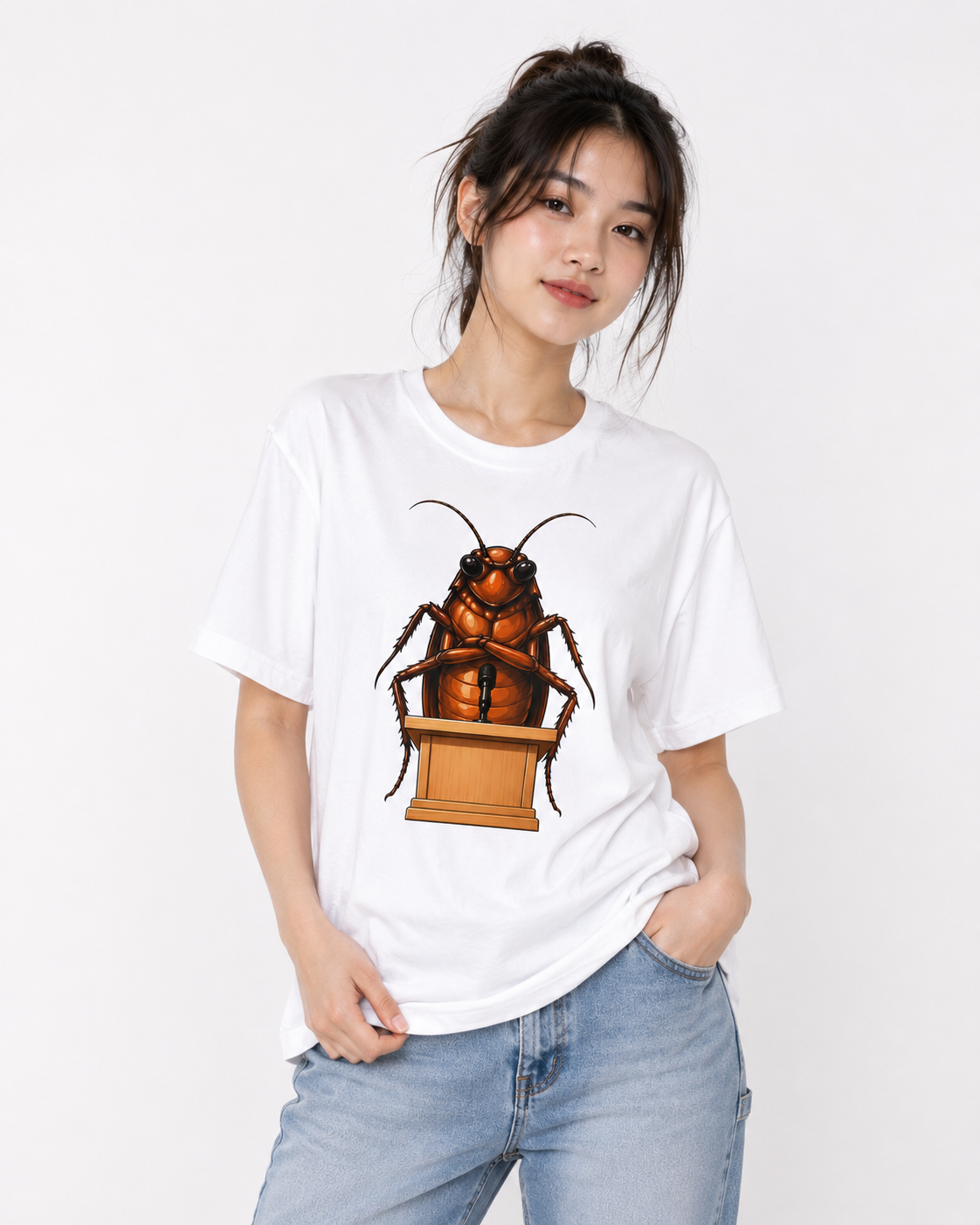 Cockroach Janta Party Graphic Regular T-Shirt | Funny Gen Z Meme Streetwear Tee for Men & Women