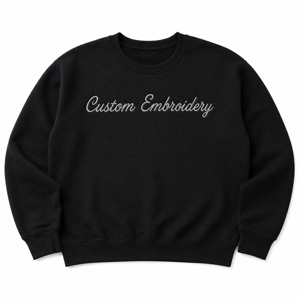 Personalized Custom Embroidered Unisex Sweatshirt  Premium Custom Name Crewneck Sweatshirt, Custom Gift for Men & Women, Premium Embroidery Stitching
