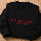 Custom Embroidered Sweatshirt, Personalized Text Crewneck Sweatshirt, Minimal Thread Embroidery Gift, Design Your Pullover, Make Your Own sweatshirts, Gift Apparel