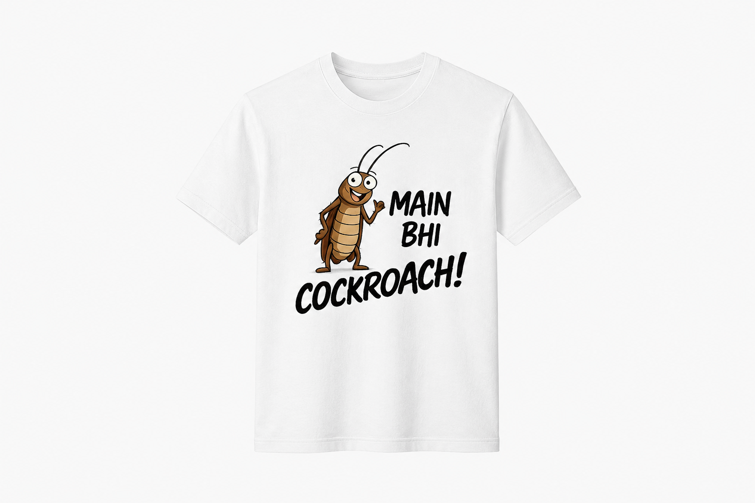 Viral Main Bhi Cockroach Unisex T-Shirt , Funny Cockroach Janta Party Meme Regular Unisex Gen Z Graphic Tee, Gen Z Fashion, Premium Cotton, Streetwear Tee