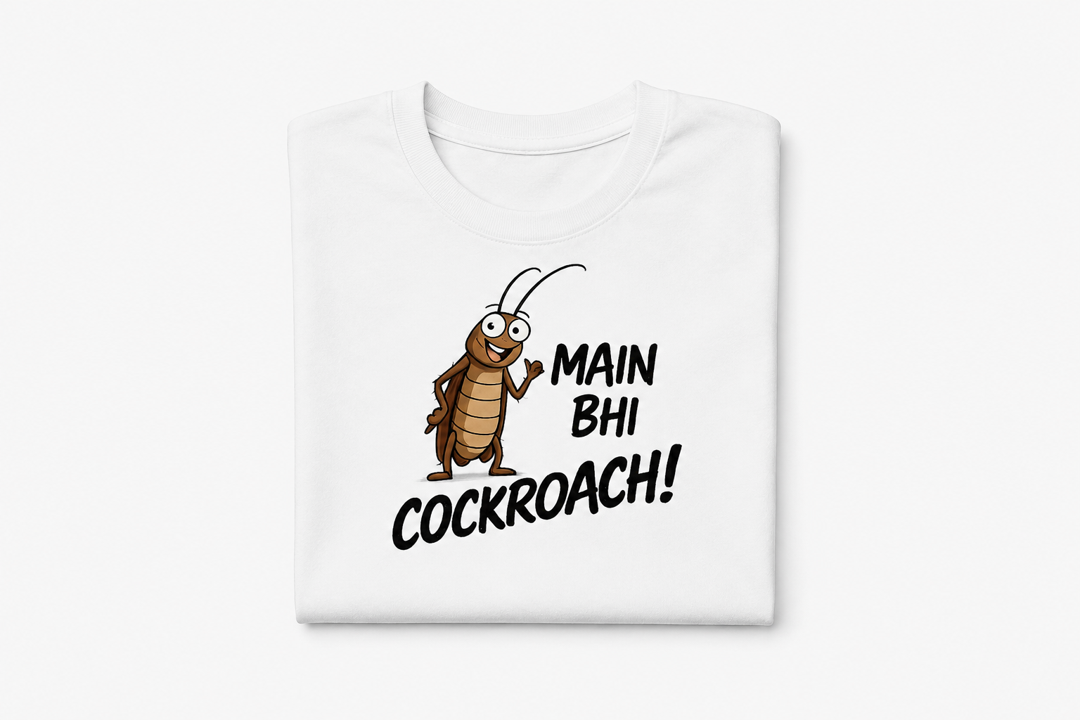 Viral Main Bhi Cockroach Unisex T-Shirt , Funny Cockroach Janta Party Meme Regular Unisex Gen Z Graphic Tee, Gen Z Fashion, Premium Cotton, Streetwear Tee