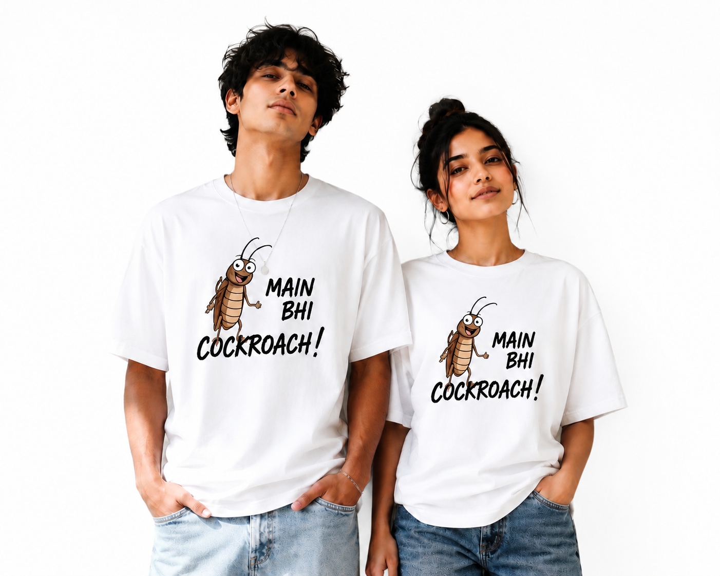 Viral Main Bhi Cockroach Unisex T-Shirt , Funny Cockroach Janta Party Meme Regular Unisex Gen Z Graphic Tee, Gen Z Fashion, Premium Cotton, Streetwear Tee