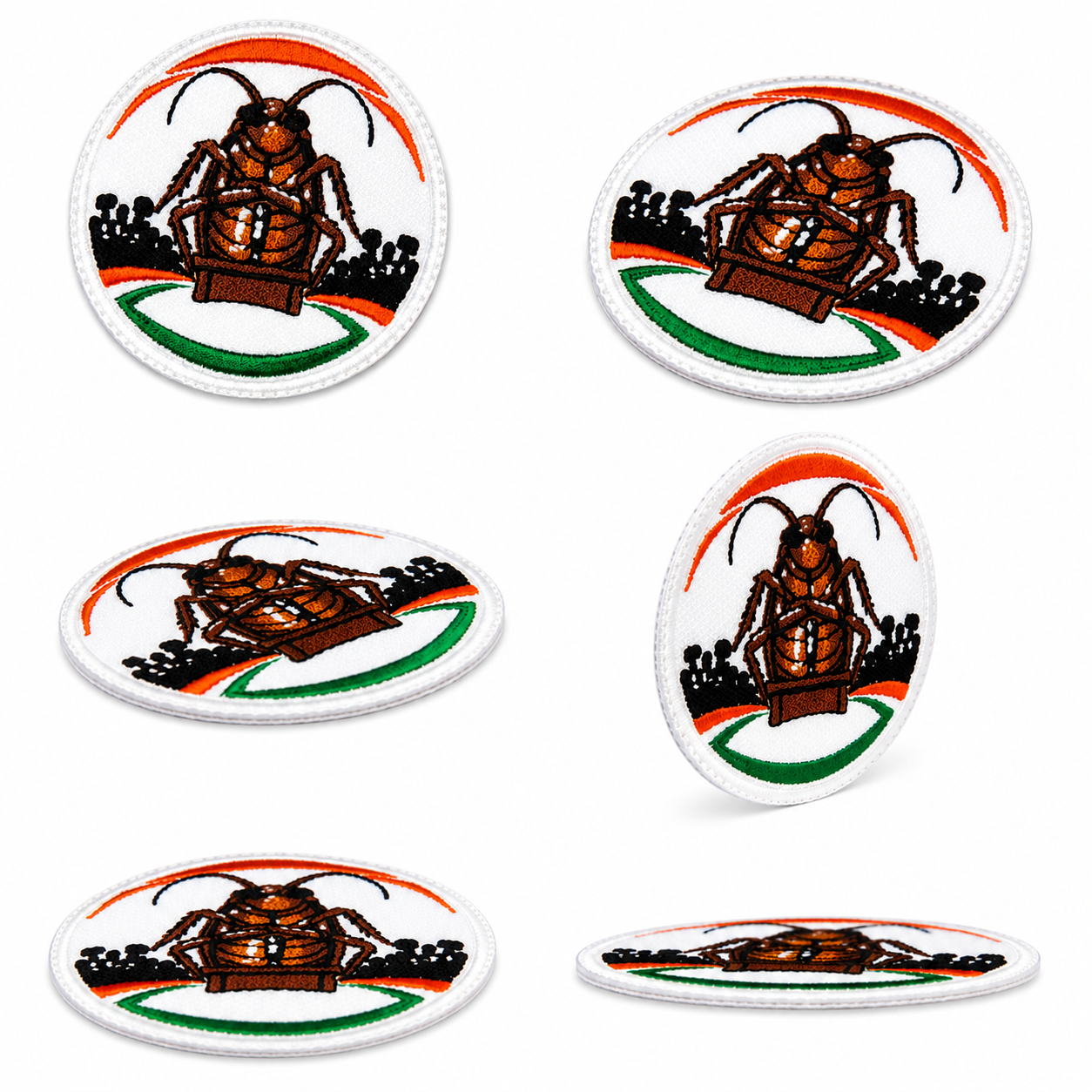Trend Inspired Cockroach Embroidered Patch, Premium Stitch Patch for Clothing Accessories, Stylish Iron-On, Sew on, Hook N Loop Patches for T-Shirts, Jeans & Tote Bags, GenZ Style Cockroach Badge