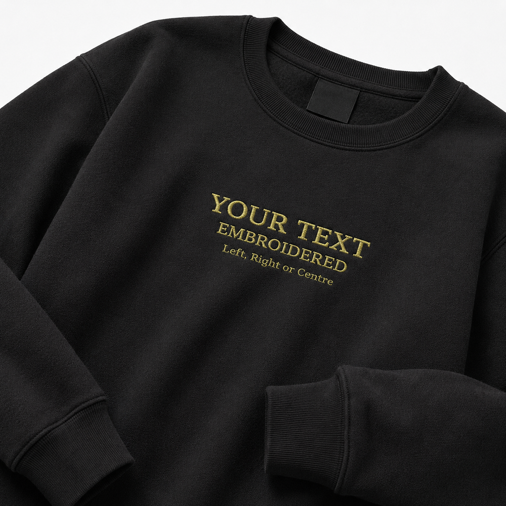 Custom Embroidered Sweatshirt,  Personalized Text Crewneck Sweatshirt ,  Minimalist Embroidery Pullover, Custom Name Gift Sweatshirt,