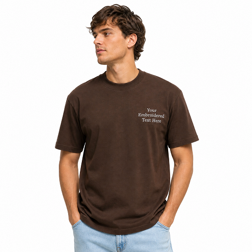 Customized Embroidery T-shirts, Custom Name Embroidery Tee for Men & Women, Cotton Round Neck Custom Embroidery T-Shirt, Unique Gift, 100% Pure Cotton, Random Texts & Phrases, Regular Fit