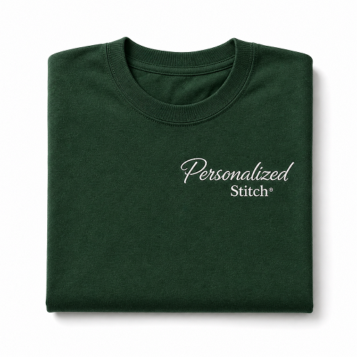 Personalized Embroidered Text T-Shirts Unisex, Minimal Chest Embroidery, Different Placement for Text, Pure Cotton Regular Fit, Front & Back Embroidey Design, Ideal For Gift Apparel