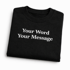 Custom Embroidered T-Shirt for Women & Men, Personalized Text Tee, Minimalist Aesthetic Shirt, Custom Name Message Gift, Premium Cotton T-Shirt, Regular Fit