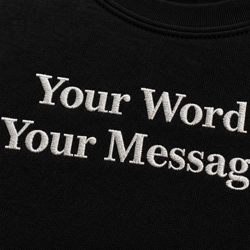 Custom Embroidered T-Shirt for Women & Men, Personalized Text Tee, Minimalist Aesthetic Shirt, Custom Name Message Gift, Premium Cotton T-Shirt, Regular Fit