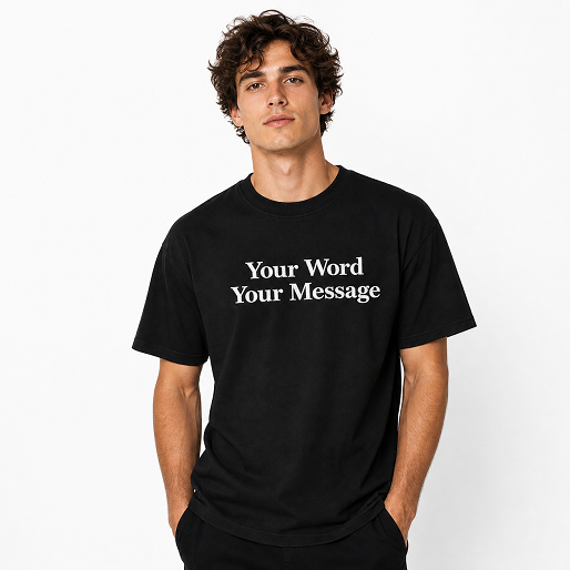Custom Embroidered T-Shirt for Women & Men, Personalized Text Tee, Minimalist Aesthetic Shirt, Custom Name Message Gift, Premium Cotton T-Shirt, Regular Fit