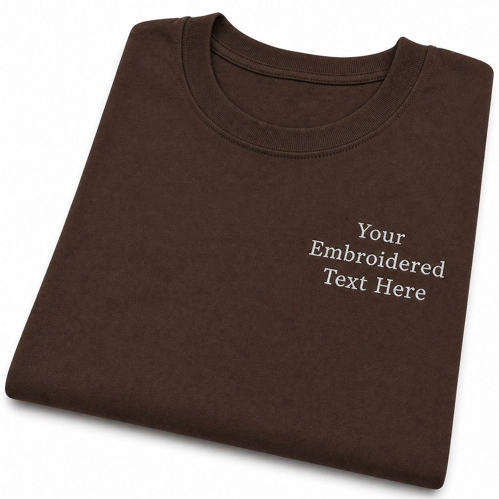 Customized Embroidery T-shirts, Custom Name Embroidery Tee for Men & Women, Cotton Round Neck Custom Embroidery T-Shirt, Unique Gift, 100% Pure Cotton, Random Texts & Phrases, Regular Fit