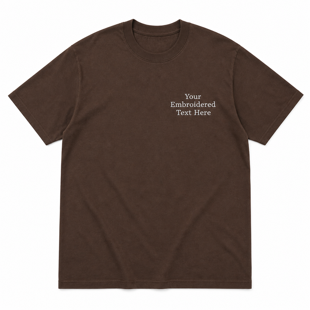 Customized Embroidery T-shirts, Custom Name Embroidery Tee for Men & Women, Cotton Round Neck Custom Embroidery T-Shirt, Unique Gift, 100% Pure Cotton, Random Texts & Phrases, Regular Fit