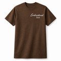 Custom Embroidery T-Shirts for Men & Women, Personalized Name Embroidered Tee, Pure Cotton, Different Placement for Text, Minimal Chest Embroidery, Short Sleeves Crewneck Tee, Embroidered Random Texts & Quotes