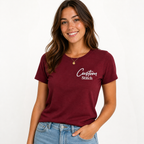 Personalized Embroidery Unisex T-Shirts, Design Your Custom Tee, Premium Embroidery Stitching, 100% Pure Cotton Regular Fit, Choose the Random Texts or Phrases, Different Placements for Text