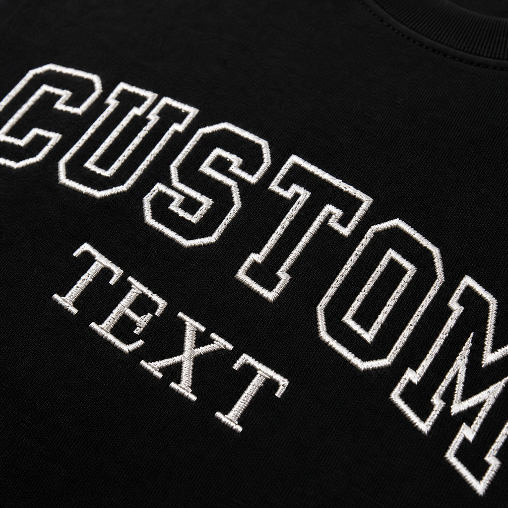 Custom Embroidered Unisex T-Shirt, Add Your Custom Text Name in Different Font Styles, Pure Cotton, Premium Embroidery Stitching, Random Text & Phrases, Minimal Chest Embroidery, Gift Apparel