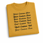 Customized Embroidered Unisex T-Shirt, Add Your Custom Text Name in Different Font Styles, Pure Cotton, Premium Embroidery Stitching, Random Text & Phrases, Minimal Chest Embroidery, Gift Apparel