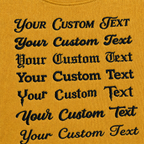 Customized Embroidered Unisex T-Shirt, Add Your Custom Text Name in Different Font Styles, Pure Cotton, Premium Embroidery Stitching, Random Text & Phrases, Minimal Chest Embroidery, Gift Apparel