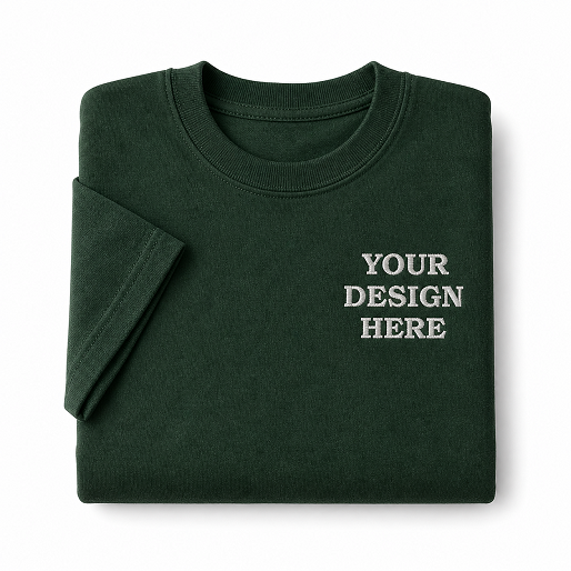 Personalized Embroidery T-Shirt for Men & Women, Custom Name Embroidered Cotton T Shirt, Unisex Casual Gift, Different Placement for Text, Design Your Tee