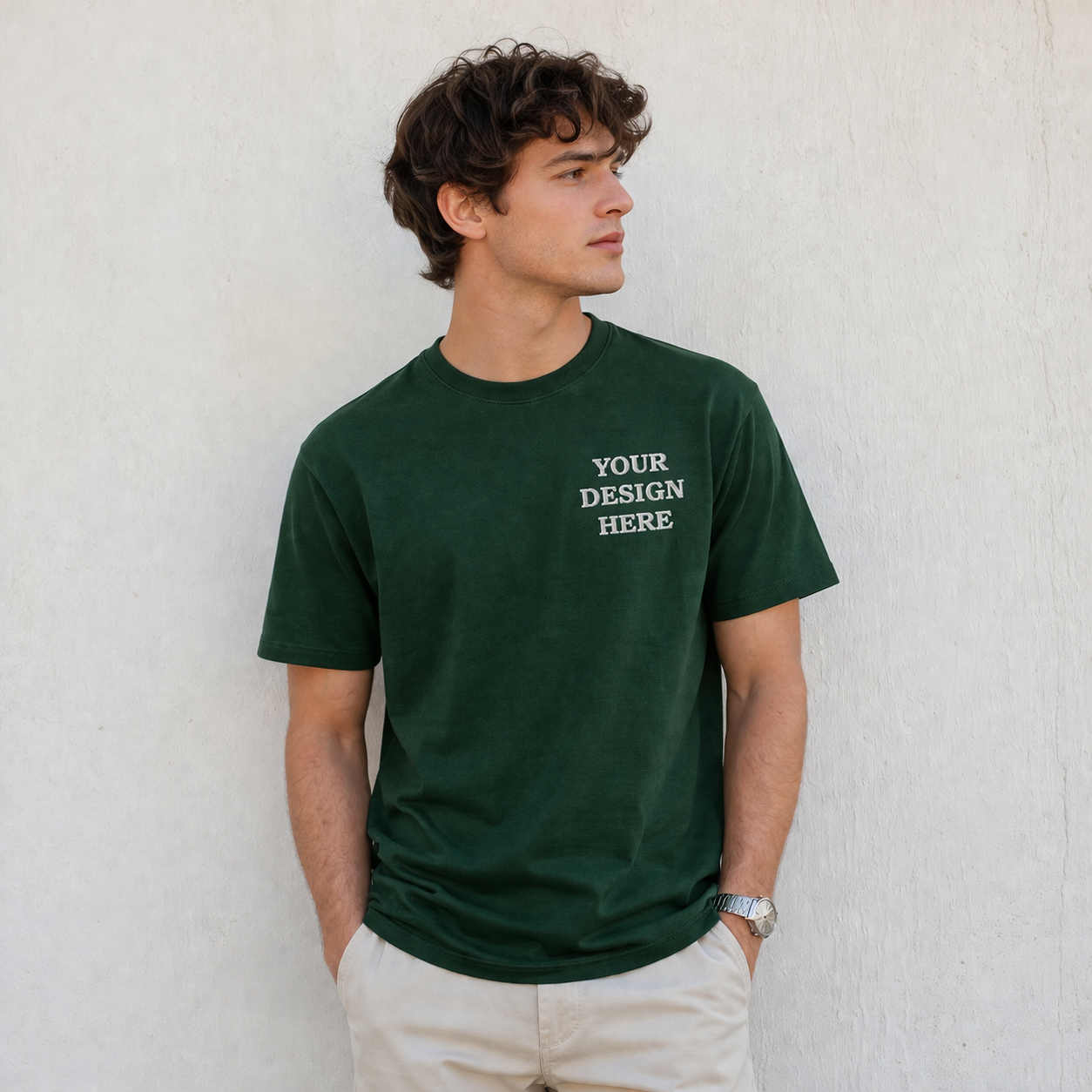 Personalized Embroidery T-Shirt for Men & Women, Custom Name Embroidered Cotton T Shirt, Unisex Casual Gift, Different Placement for Text, Design Your Tee