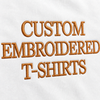 Customized Embroidered Unisex T-Shirt, Custom Name Text Embroidery Tee, Premium Cotton Custom T- Shirt, Birthday, Couple, Design Your Random Text in Full Embroidery, Multiple Color options
