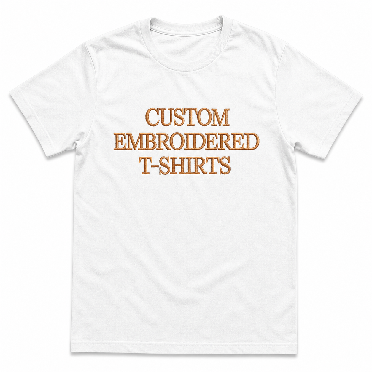 Customized Embroidered Unisex T-Shirt, Custom Name Text Embroidery Tee, Premium Cotton Custom T- Shirt, Birthday, Couple, Design Your Random Text in Full Embroidery, Multiple Color options