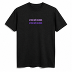 Design Your Custom Embroidery T-Shirts with the Name, Different Placements of the Text, Front & Back Embroidery Options, Color Options, 100% Pure Cotton Regular Fit, Unisex Apparel Gift