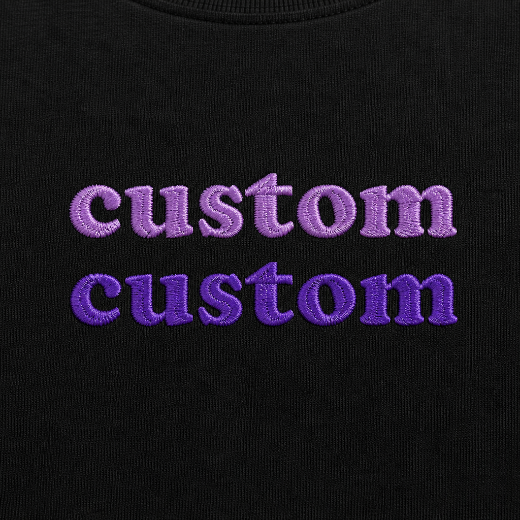 Design Your Custom Embroidery T-Shirts with the Name, Different Placements of the Text, Front & Back Embroidery Options, Color Options, 100% Pure Cotton Regular Fit, Unisex Apparel Gift