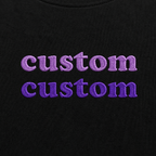 Design Your Custom Embroidery T-Shirts with the Name, Different Placements of the Text, Front & Back Embroidery Options, Color Options, 100% Pure Cotton Regular Fit, Unisex Apparel Gift