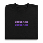 Design Your Custom Embroidery T-Shirts with the Name, Different Placements of the Text, Front & Back Embroidery Options, Color Options, 100% Pure Cotton Regular Fit, Unisex Apparel Gift