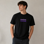 Design Your Custom Embroidery T-Shirts with the Name, Different Placements of the Text, Front & Back Embroidery Options, Color Options, 100% Pure Cotton Regular Fit, Unisex Apparel Gift