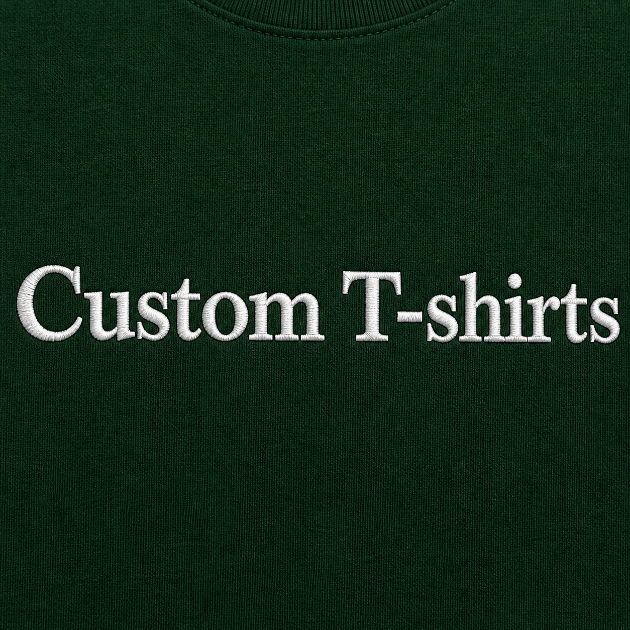 Custom Embroidered Unisex T-Shirt, Personalized Tee, Add Your Custom Text Name, Pure Cotton, Embroidery Apparel for Men & Women, Text or Logo in Front or Back, Short Sleeve Crewneck T-Shirts
