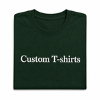 Custom Embroidered Unisex T-Shirt, Personalized Tee, Add Your Custom Text Name, Pure Cotton, Embroidery Apparel for Men & Women, Text or Logo in Front or Back, Short Sleeve Crewneck T-Shirts