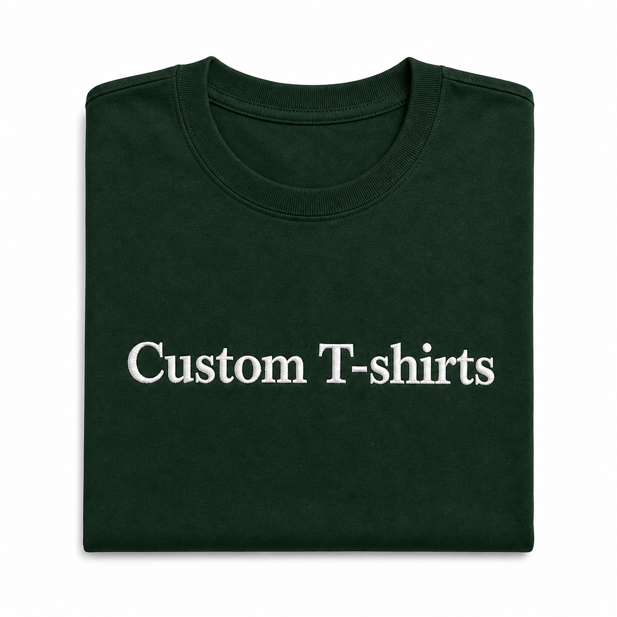 Custom Embroidered Unisex T-Shirt, Personalized Tee, Add Your Custom Text Name, Pure Cotton, Embroidery Apparel for Men & Women, Text or Logo in Front or Back, Short Sleeve Crewneck T-Shirts