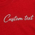 Customized Embroidery T-Shirts for Men & Women, Choose Phrase, Font and Embroidery Thread Color, Random Quotes or Text, Different T-Shirts Colors, Round Neck Half Sleeves Tee, Pure Cotton Regular Fit