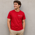 Customized Embroidery T-Shirts for Men & Women, Choose Phrase, Font and Embroidery Thread Color, Random Quotes or Text, Different T-Shirts Colors, Round Neck Half Sleeves Tee, Pure Cotton Regular Fit