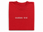 Personalized Embroidery T-Shirt for Men & Women, Custom Name/Text Cotton Unisex Tee, Unique Gift, Premium Cotton, Gift for Him/Her, Minimalist Customized Text, Short Sleeve Crewneck T-shirts, Make Your own T-shirts