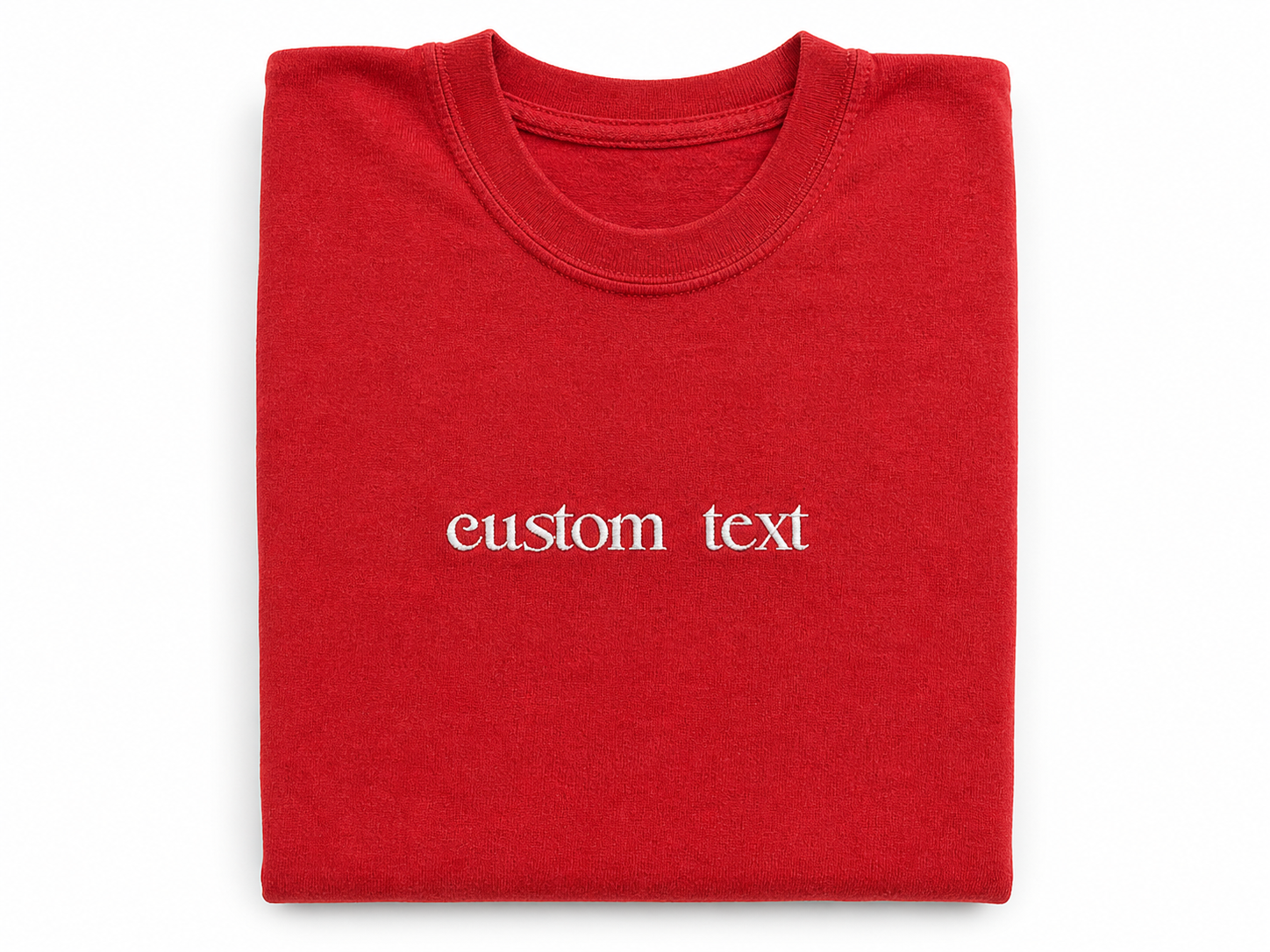 Personalized Embroidery T-Shirt for Men & Women, Custom Name/Text Cotton Unisex Tee, Unique Gift, Premium Cotton, Gift for Him/Her, Minimalist Customized Text, Short Sleeve Crewneck T-shirts, Make Your own T-shirts