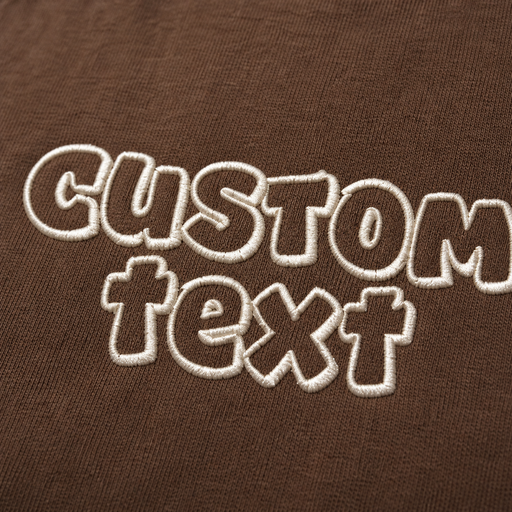 Custom Embroidered T-Shirt for Men & Women, Plain Cotton Tee with Text Embroidery Soft Casual Crew Neck Embroidered T-Shirt